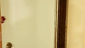 Petite teen licks skinny babe's ass in lesbian tribbing