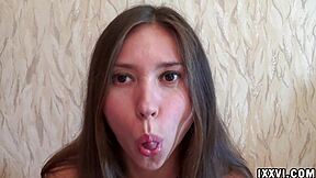 Fetish lover Ananta Shakti sucks dildo with kinky tongue play