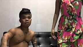 I’m chilling at home, but this evangelical girl shows up preaching. I listen if she sucks me off!