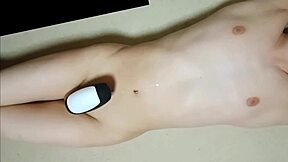 Teen Masturbates With Rotor, About To Cum And Ejaculate Now