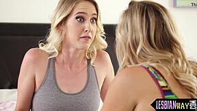 Milf beauty receives oral pleasure from teen friend