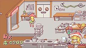 Futanari di funghi futa hentai game episode 1 in the restaurant.