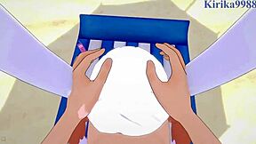 Himiko Toga and Mirko engage in intense POV sex with big tits and creampie in My Hero Academia hentai