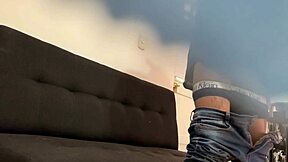 miranda skips class to ride neighbor in miniskirt outdoors