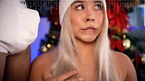 My friend’s hard cock shows through his underwear. I can’t resist watching him get wet.