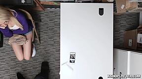 Jessica Jones gives BLOWJOB to the LP officer at work.