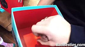 All she wants for Christmas is a big cock in hardcore group doggystyle action