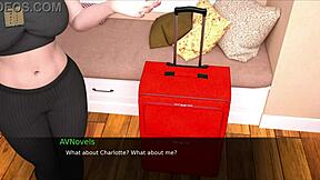 Anime nurse plays game in sexy outfit with big tits