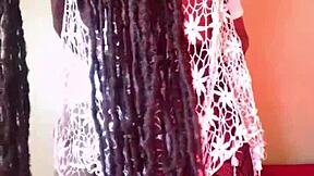 is your tight pussy dripping like this ebony's in stockings?