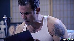 Naked stepdaughter Jessa Rhodes sneaks into her lonely room!