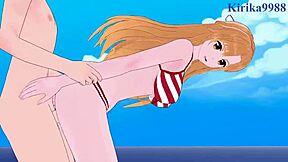 Asuna yuuki and sinon asada have intense sex in this sword art online hentai