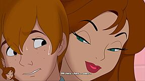 Brunette MILF in Milftoon Drama Bangs Daughter’s Boyfriend Hard.