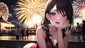 are these girls masturbating at the amusement park in hentai?