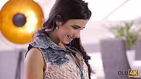 i can't believe how my old man handles my busty girlfriend in every wild position imaginable.