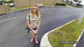 i'm a perky blonde amateur getting paid for a hardcore blowjob in public pov