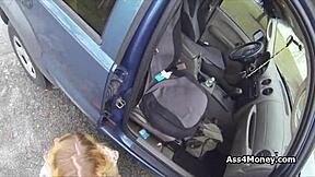 i'm a perky blonde amateur getting paid for a hardcore blowjob in public pov