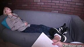 Horny petite teen 18+ cheerleader fucks big cock