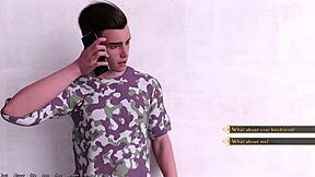 Curvy College Teen Ends First Day with Sexy Cartoon Action