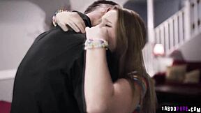 Jane Wilde Seductively Sucks Charles Dera's Cock On Her Knees.