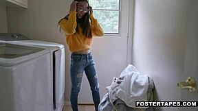 stepmom and stepdaughter aria skye and misha mynx have sex with the foster girl