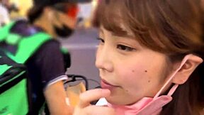 Hina 18 prefers sex over meals with big tits blowjob