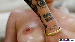 Bestie Candle Waxes My New Nipple Piercings and Licks Them