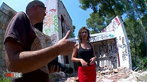 Perfect Spanish blonde babe sucks and gets fucked