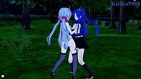 chris yukine, tsubasa, and maria in wild lesbian hentai play. wanna see symphogear action?