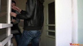 Rina's Hot Casual Fuck in Hallway!