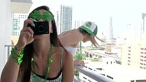 amateur teen 18+ gets her ass jizzed at a party