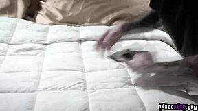 kenna james stuffed by small hands while bending over for deep action