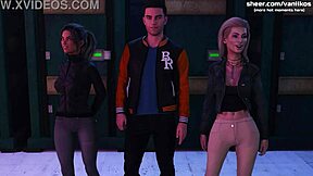 Two 18yo Sluts Share One Cock In Public Threesome!