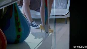 Hot Teen Cosplay Queens Share Cock in Foursome?