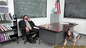 real teen gets her face spunked in hardcore action!