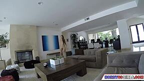 the brunette slut with small 18+ tits fucks hard.