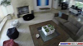 the brunette slut with small 18+ tits fucks hard.