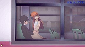 futaba sakura and ann takamaki fuck ren amamiya in persona 5 hentai