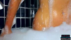 Big Tits Babes Strip Clothes for Playboy Model