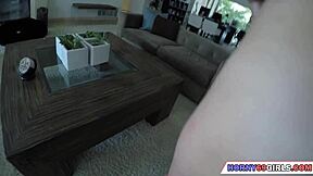 the brunette slut with small 18+ tits fucks hard.