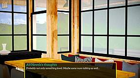 i play game with redhead teen in my new family, showing ass and tits