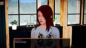 i play game with redhead teen in my new family, showing ass and tits