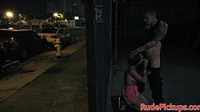 i saw real stranded teen get hardfucked in public bondage