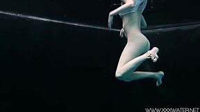 andrejka swims naked in the pool, wow! 🏊‍♀️