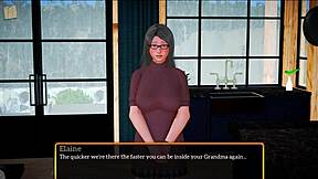 i play game with redhead teen in my new family, showing ass and tits