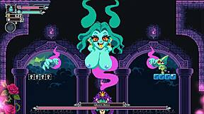 flip witch pixel hentai game ep 13 monster cock titjob and facial cumshot.