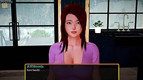 In my new family, the redhead milf gets her ass played with.