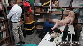 Blonde milf fucks for cash in public during attempted theft!