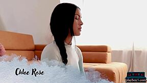 Petite asian milf strips naked!