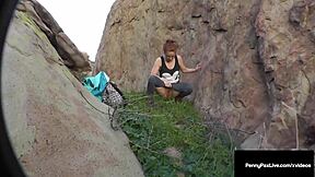 Redhead horny hiker penny pax gets snatch fucked outdoors