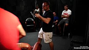 hey, wanna see sexy girl gangbanged by huge cocksmen?